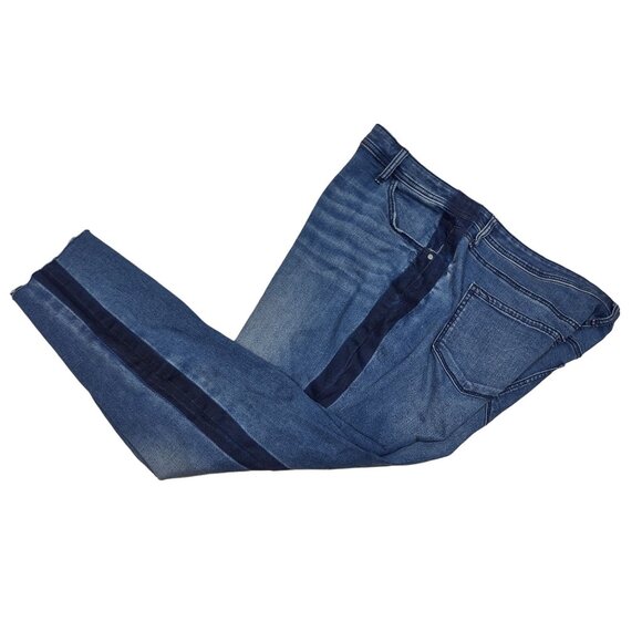 EVRI Womens Plus Jeans Midrise Ankle Raw Edge Hem Skinny Stretch Plus Sz 22W - Picture 3 of 8